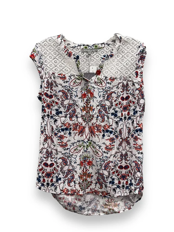 Big Discounts Floral Print Top Sleeveless Daniel Rainn, Size S