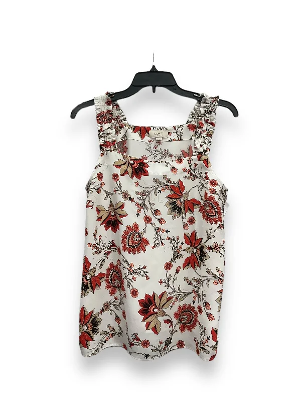 Savings Galore Floral Print Top Sleeveless Loft, Size M
