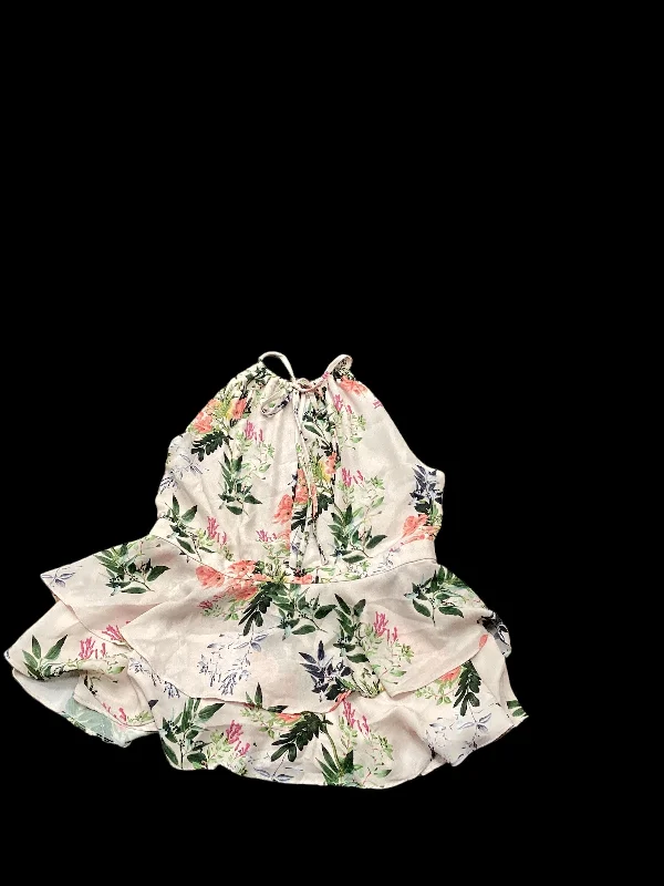 Incredible Offers Floral Print Top Sleeveless Parker, Size L