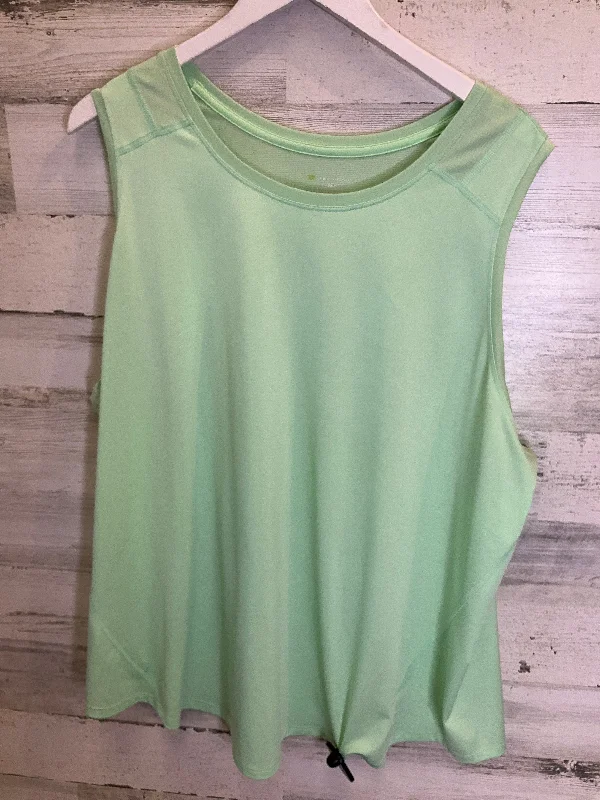 Take Advantage Green Athletic Tank Top Tek Gear, Size 3x