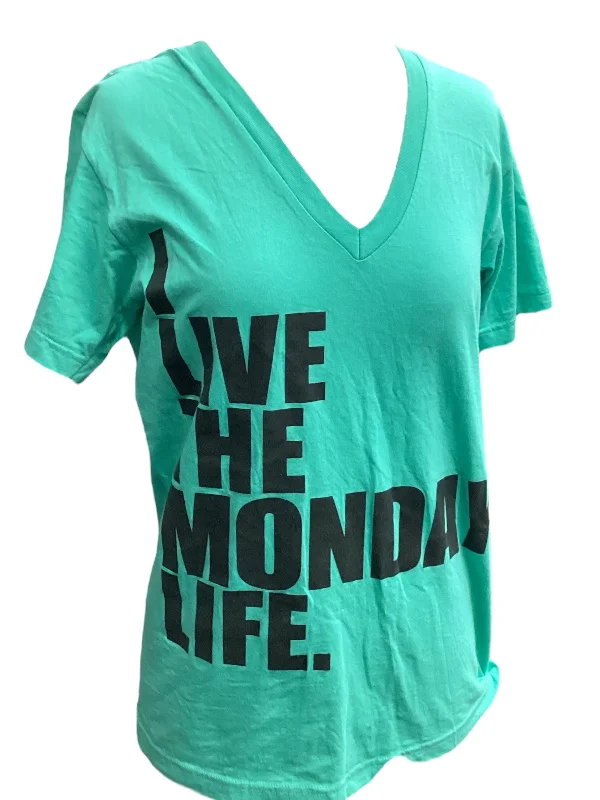 Best Bargains Green Top Short Sleeve American Apparel, Size S