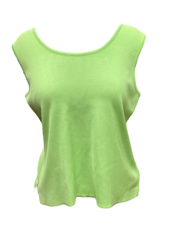 Loyalty Reward Green Top Sleeveless Ming Wang, Size Xs