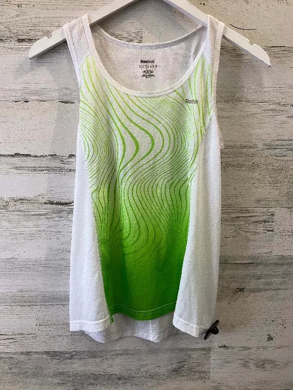Best Seller Green & White Athletic Tank Top Reebok, Size S