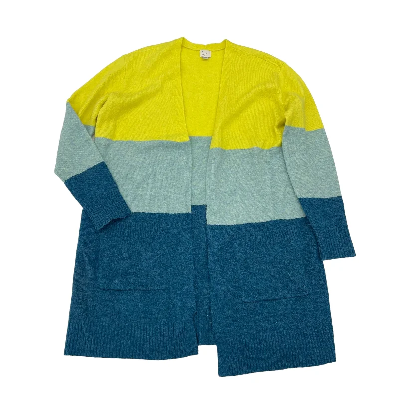 Price Slash GREEN & YELLOW SWEATER CARDIGAN by A NEW DAY Size:M