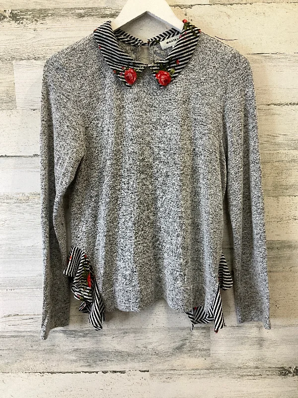 Unbeatable Prices Grey Top Long Sleeve Monteau, Size L