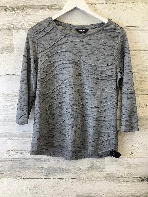 Clearance Items Grey Top Long Sleeve Simply Vera, Size M