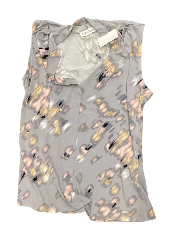 Price Cut Grey Top Sleeveless Calvin Klein, Size S