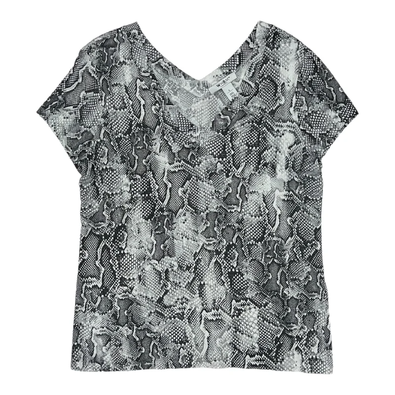 Special Discount GREY TOP SS by WHITE HOUSE BLACK MARKET Size:L
