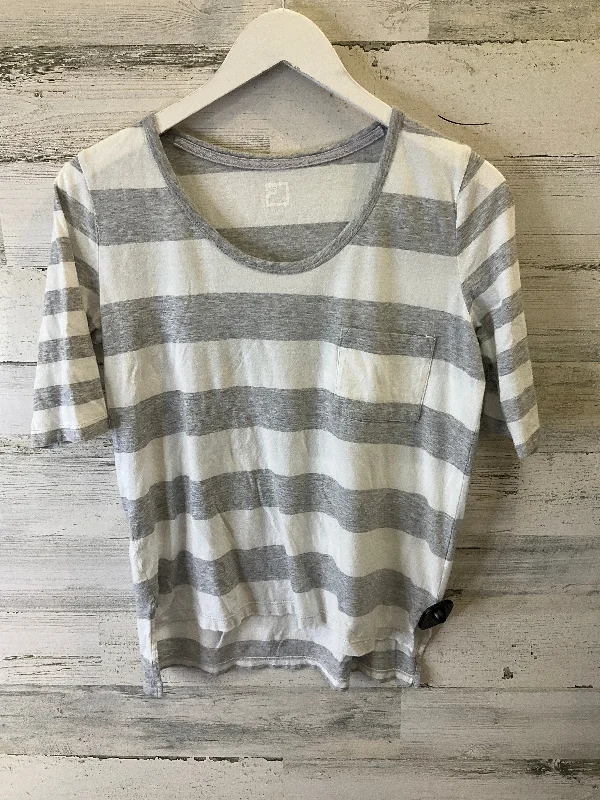 Limited Time Discount Grey & White Top Short Sleeve Jcp, Size M