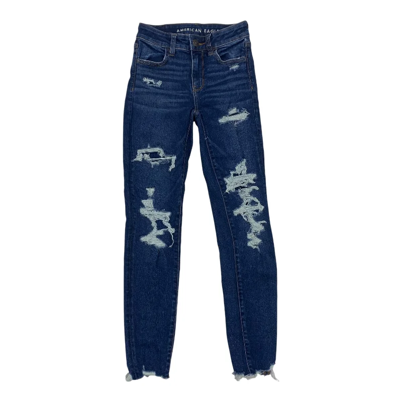 The Best Prices Jeans Jeggings By American Eagle In Blue Denim, Size:0