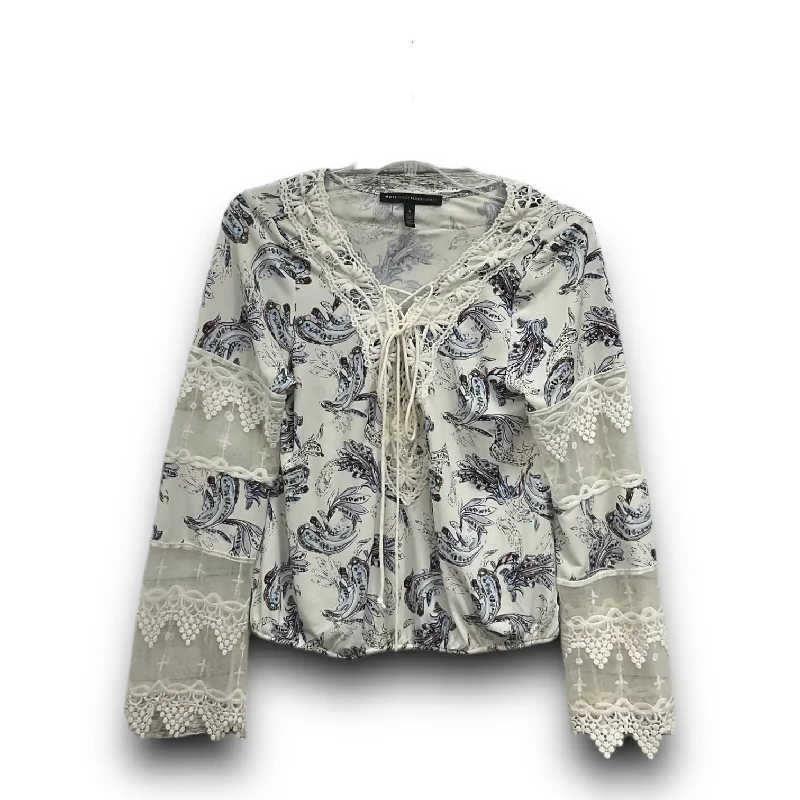 Stock Clearance Multi-colored Top Long Sleeve White House Black Market, Size S