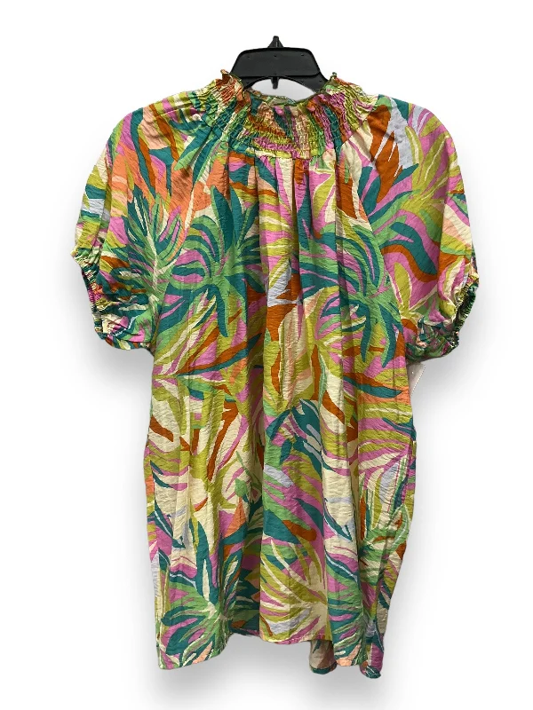Limited Quantity Multi-colored Top Short Sleeve Cmc, Size L