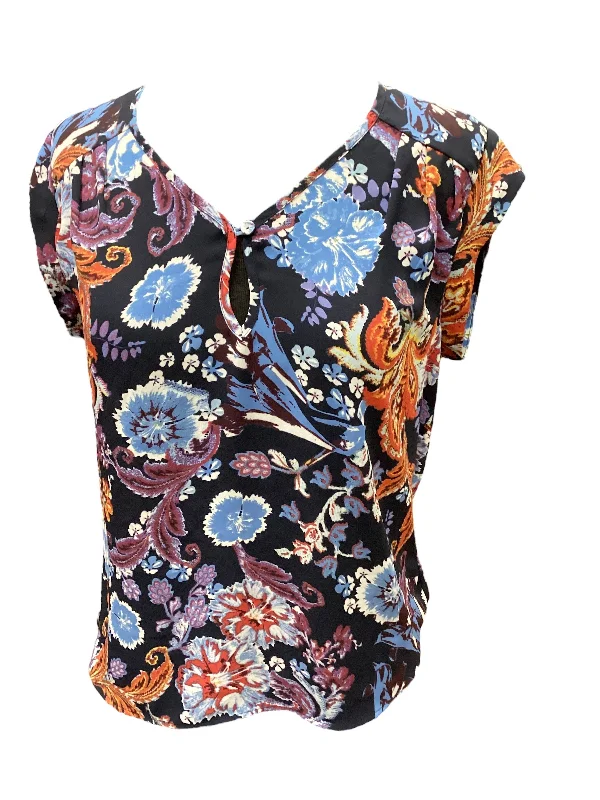 Crazy Deals Multi-colored Top Short Sleeve Dr2, Size Petite   Xs