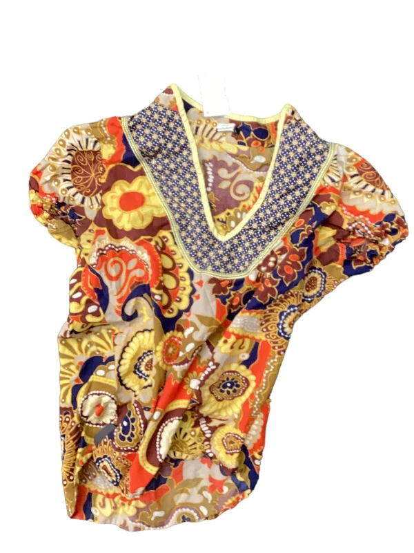 YEAR-End Clearance Multi-colored Top Short Sleeve J. Crew, Size 2