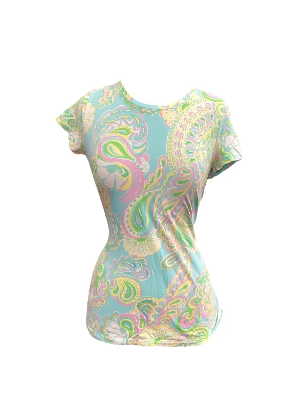 Hurry In Multi-colored Top Short Sleeve Lilly Pulitzer, Size S
