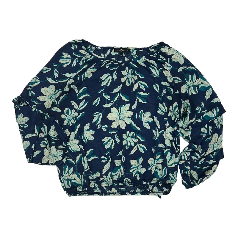 Mega Deal NAVY BLOUSE LS by FRED DAVID Size:L