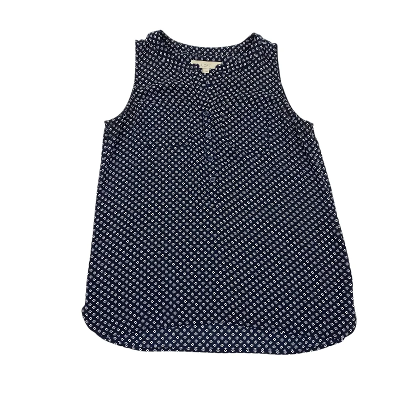 Stock Clearance NAVY BLOUSE SLEEVELESS by LOFT Size:S
