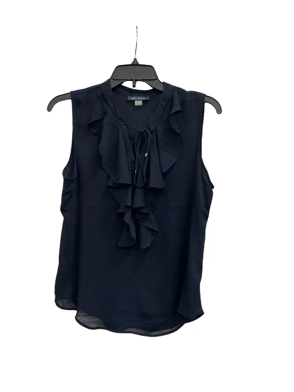 Huge Savings Navy Blouse Sleeveless Tommy Hilfiger, Size S