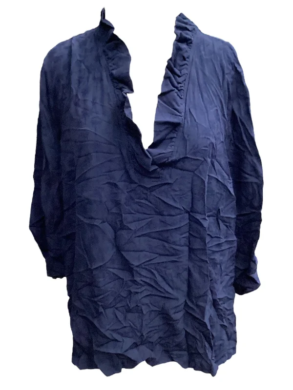 Massive Deals Navy Top 3/4 Sleeve Crown And Ivy, Size 3x
