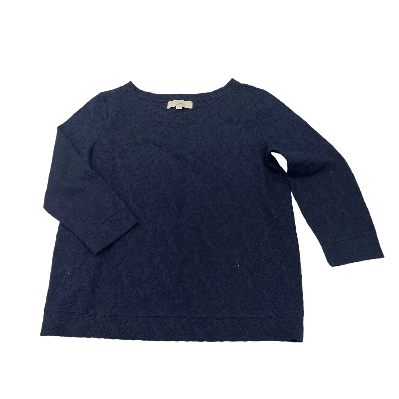 Lowest Price NAVY TOP LS by LOFT Size:L