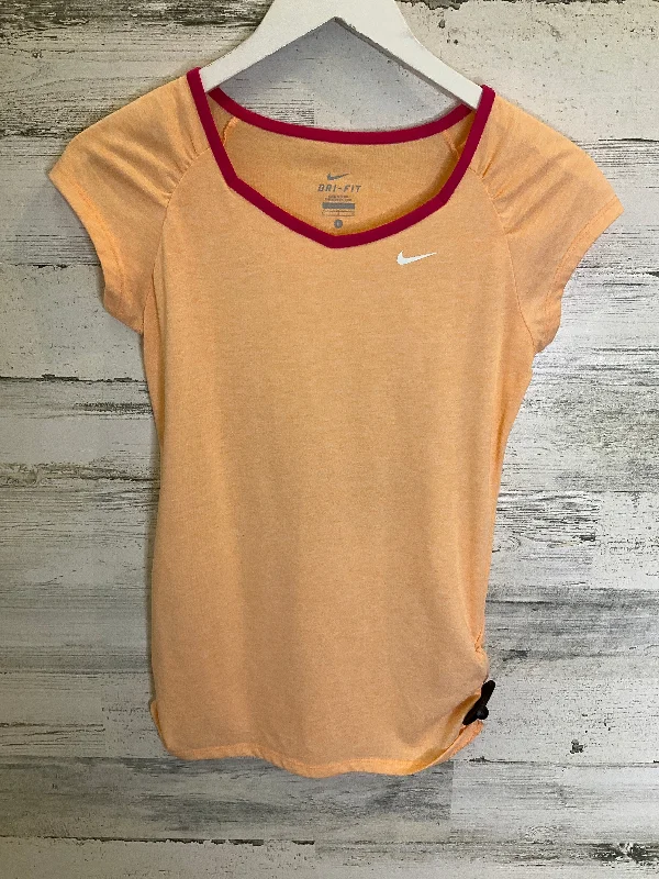 Low Prices Orange Athletic Top Short Sleeve Nike, Size L