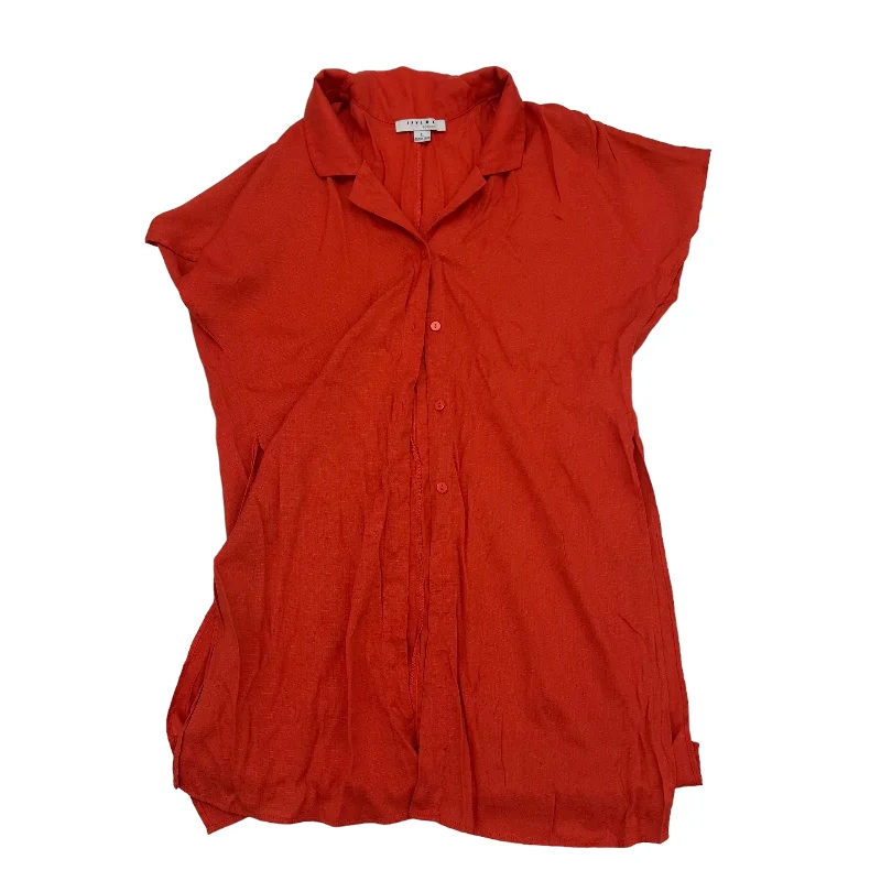 Price Buster Orange Blouse Short Sleeve Favlux, Size L