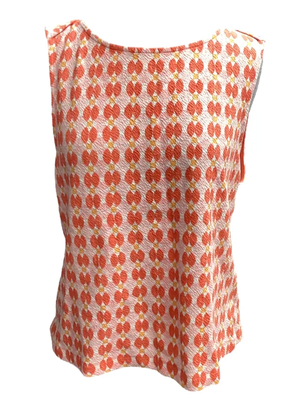 Crazy Deals Orange & Pink Top Sleeveless Maeve, Size Xl