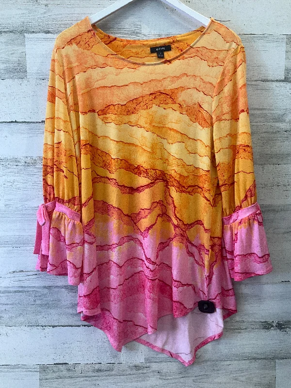 Limited Time Orange Top 3/4 Sleeve Alfani, Size 1x