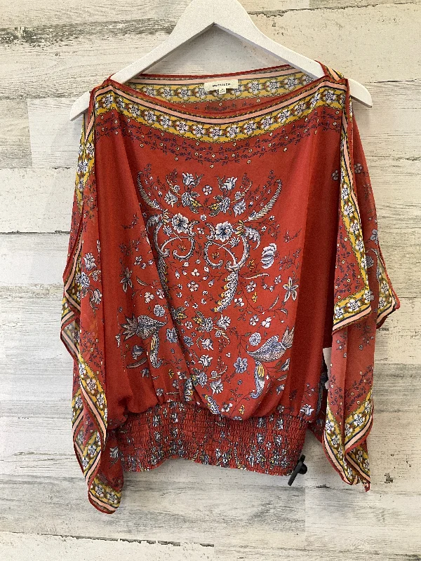 Buy Now Orange Top 3/4 Sleeve Max Studio, Size S