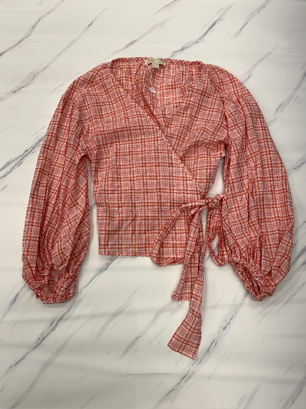 Bargain Prices Orange Top Long Sleeve Designer Michael By Michael Kors, Size Xs