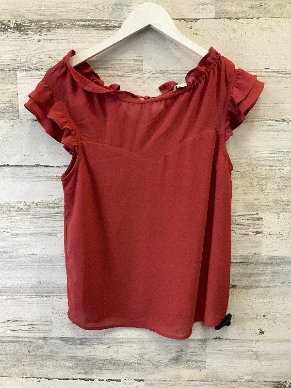 Early Access Orange Top Short Sleeve Monteau, Size S