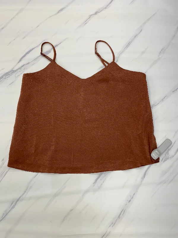 Now or Never Orange Top Sleeveless Allison Joy, Size M