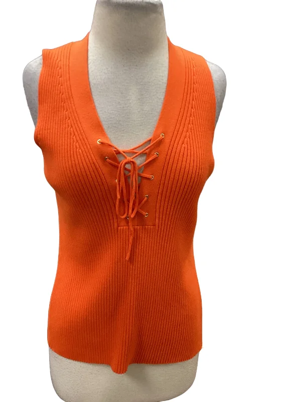 Online Only Orange Top Sleeveless J. Crew, Size S