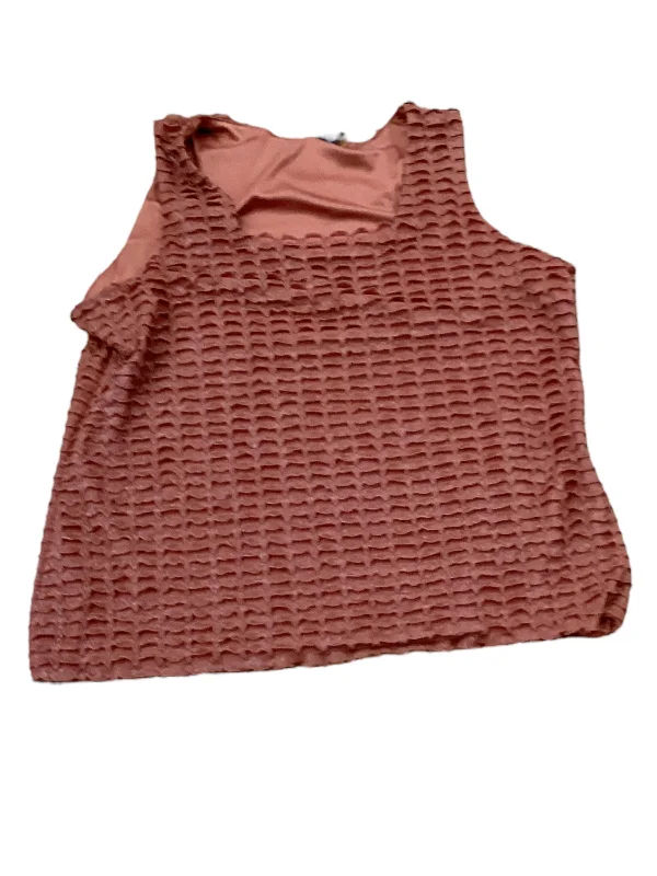 Incredible Offers Orange Top Sleeveless New Directions, Size 2x