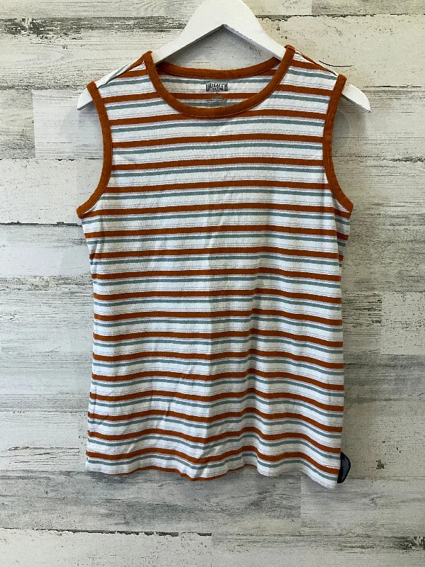 Bargain Prices Orange & White Top Sleeveless Duluth Trading, Size M