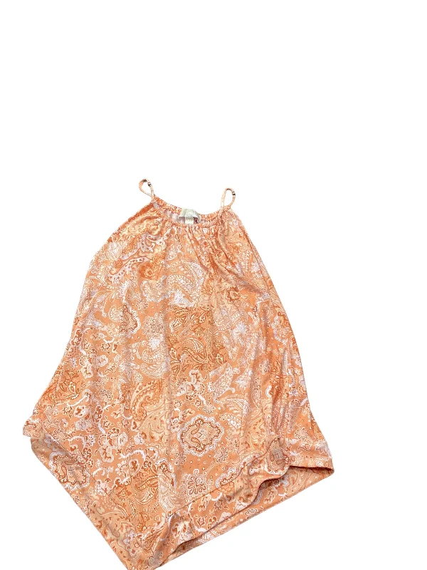 Lowest Prices Orange & White Top Sleeveless Michael Kors, Size Xs