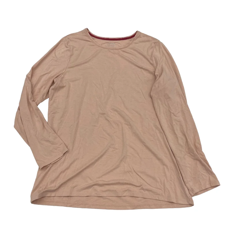 Can't Miss Peach Top Long Sleeve Basic Chicos, Size L