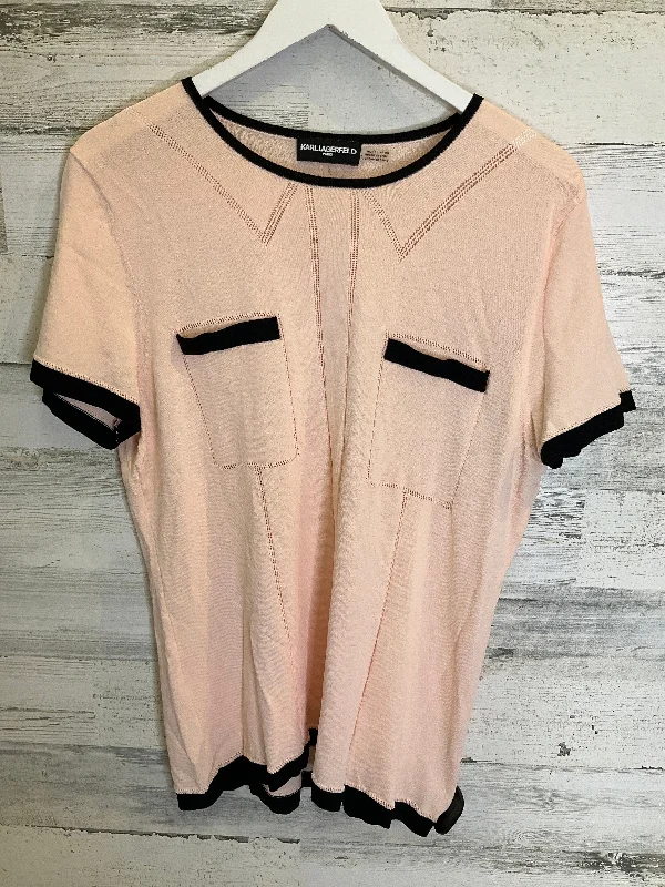 Buy Now Peach Top Short Sleeve Karl Lagerfeld, Size L