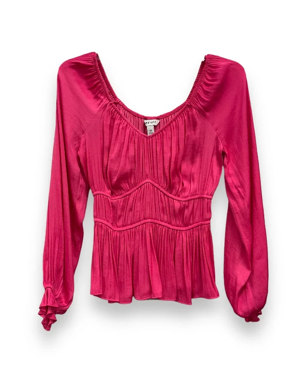Referral Discount Pink Blouse Long Sleeve Nine West, Size Xs
