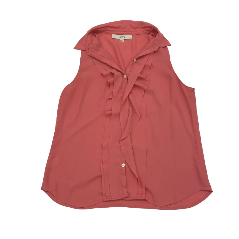 Flash Sale PINK BLOUSE SLEEVELESS by LOFT Size:PETITE   S