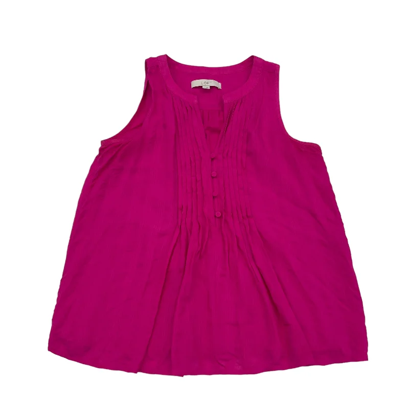 Midnight Madness PINK BLOUSE SLEEVELESS by LOFT Size:XS