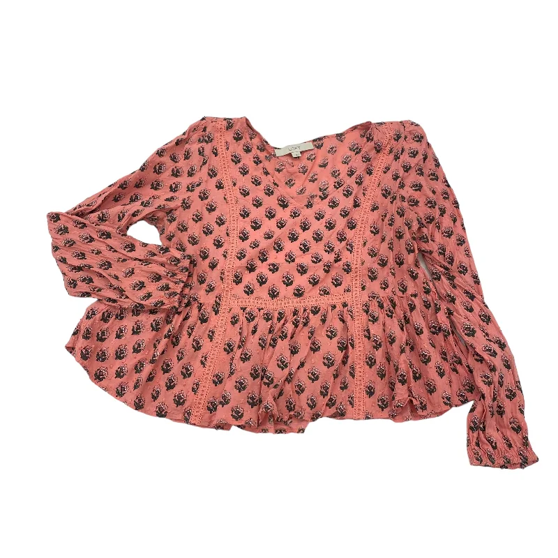 Deal Explosion PINK TOP LS by LOFT Size:S
