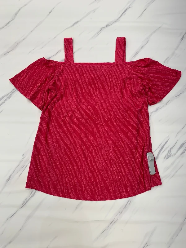 Discount Deals Pink Top Short Sleeve Jm Collections, Size M