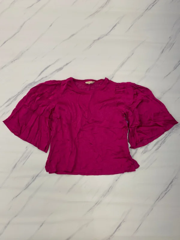 Hurry In Pink Top Short Sleeve Nation, Size S