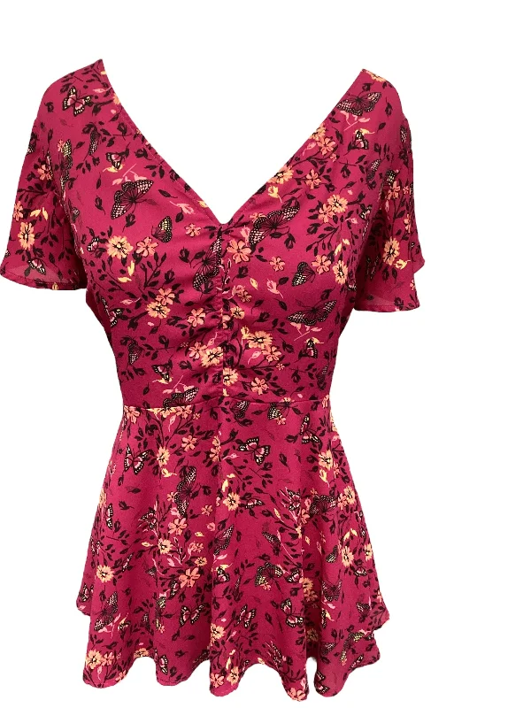 Deep Discounts Pink Top Short Sleeve Torrid, Size 2