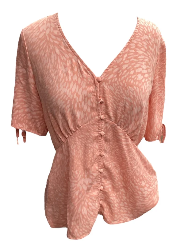 Exclusive Savings Pink Top Short Sleeve Vince Camuto, Size S