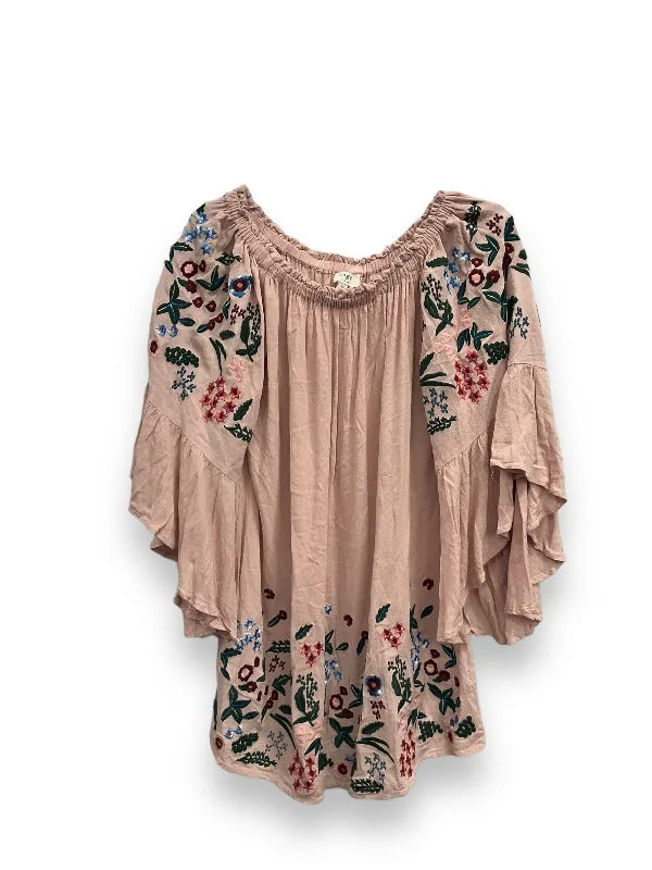 Lowest Price Pink Tunic Long Sleeve Umgee, Size M