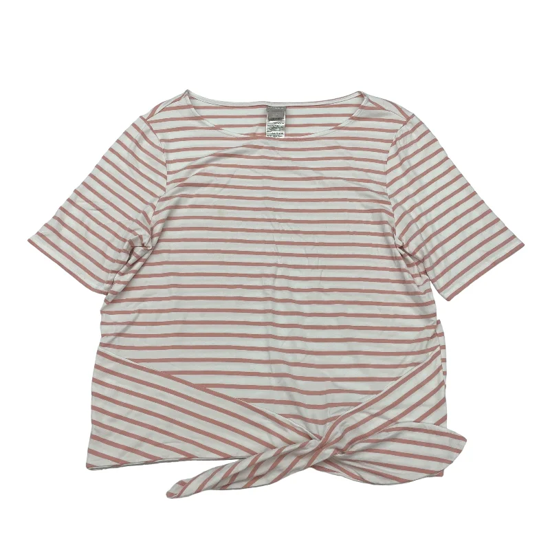 Don't Miss PINK & WHITE CHICOS TOP SS, Size L