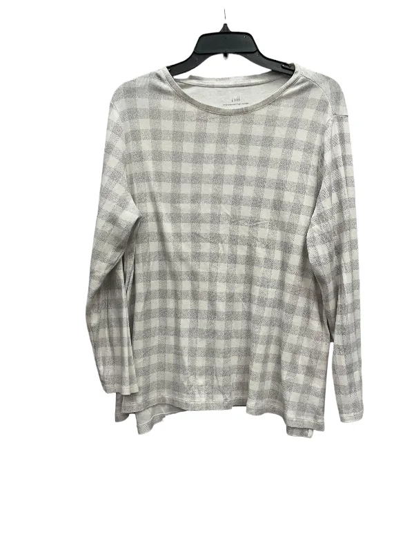 Crazy Deals Plaid Pattern Top Long Sleeve J. Jill, Size 1x