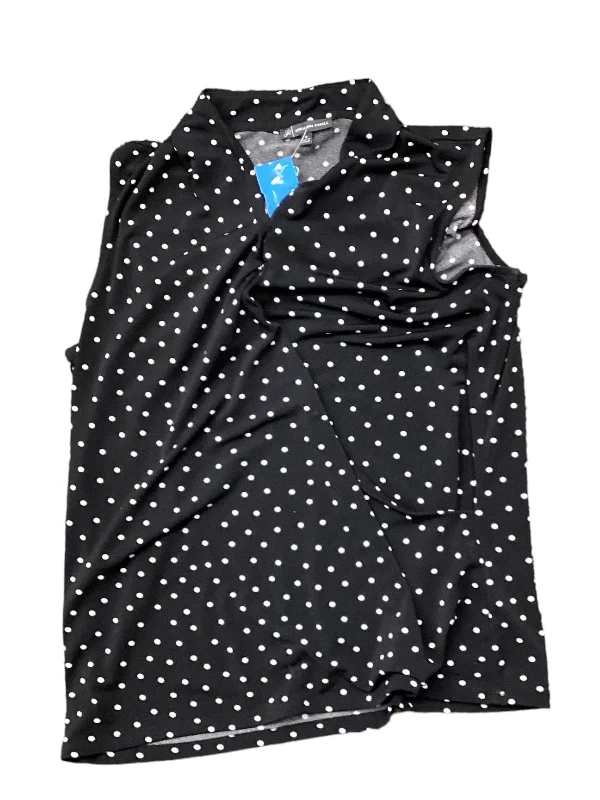 Take Advantage Polkadot Pattern Top Sleeveless Adrianna Papell, Size M